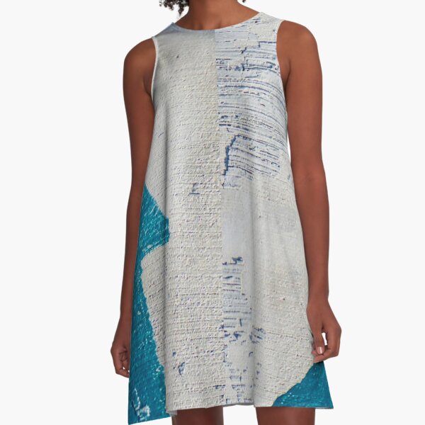 Blue Arrow A-Line Dress