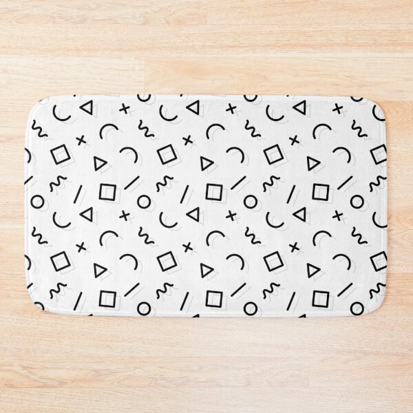 Item preview, Modern, minimalistic, black and white monochrome retro memphis pattern designed and sold by UDDesign.
