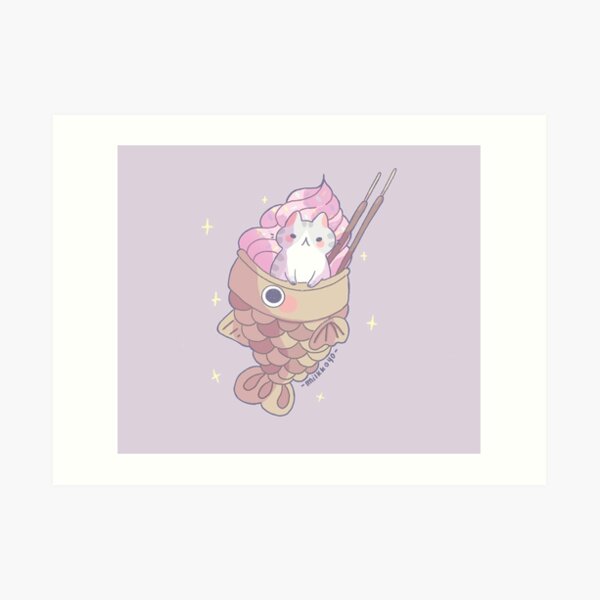 Taiyaki cat Art Print