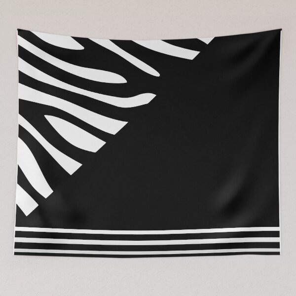 Item preview, Zebra Print and Pin Stripes Animal Print Black and White designed and sold by jocelynsart.