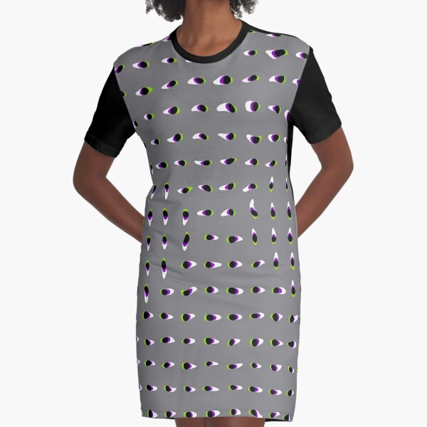 Optical illusion, #pattern, #abstract, #art, #design, shape, spiral, curve, decoration, futuristic, psychedelic Graphic T-Shirt Dress