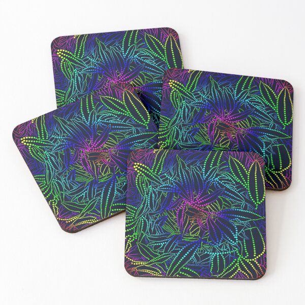 Item preview, Psychedelic Mango Leaves, Ethnic Dot Art Colorful Pattern designed and sold by etoide.
