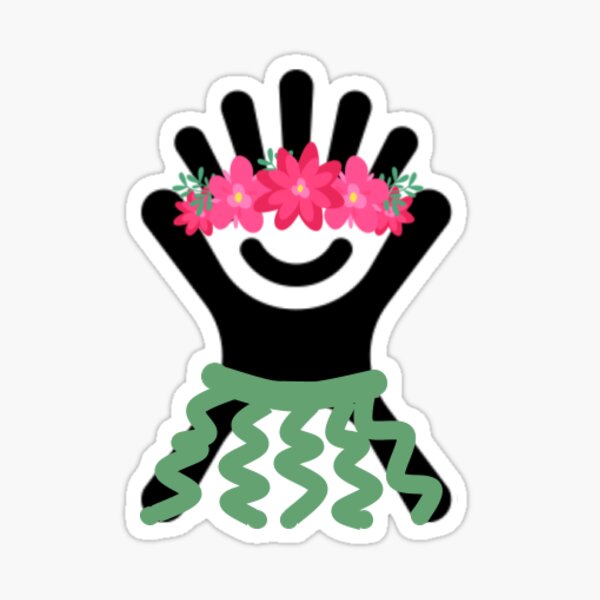 Hawaiian pink flower sticker  Sticker for Sale by ellieprints