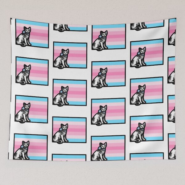 Item preview, Transfeminine Pride Kitty designed and sold by inkcoveredragon.
