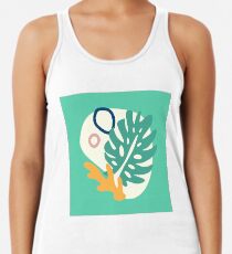 1 | 190617 | Tropical Abstract Graphic Design Racerback Tank Top