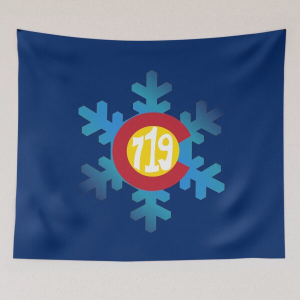 Item preview, Hand Drawn Colorado Flag Snowflake 719 Area Code designed and sold by itsrturn.