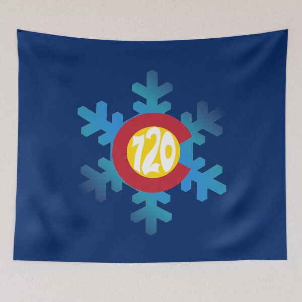 Item preview, Hand Drawn Colorado Flag Snowflake 720 Area Code designed and sold by itsrturn.