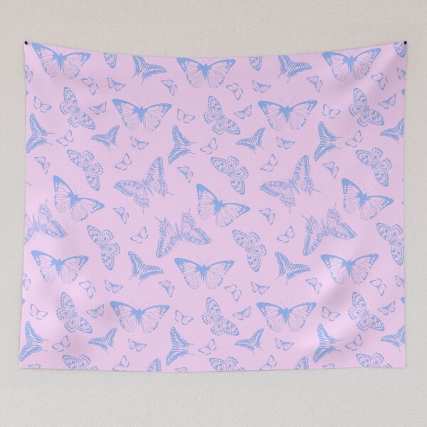 Item preview, Pink and Blue Butterfly Pattern designed and sold by Happy-and-Neat.