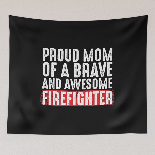 Item preview, Proud Mom of Brave and Awesome Firefighter Red Line  designed and sold by alenaz.