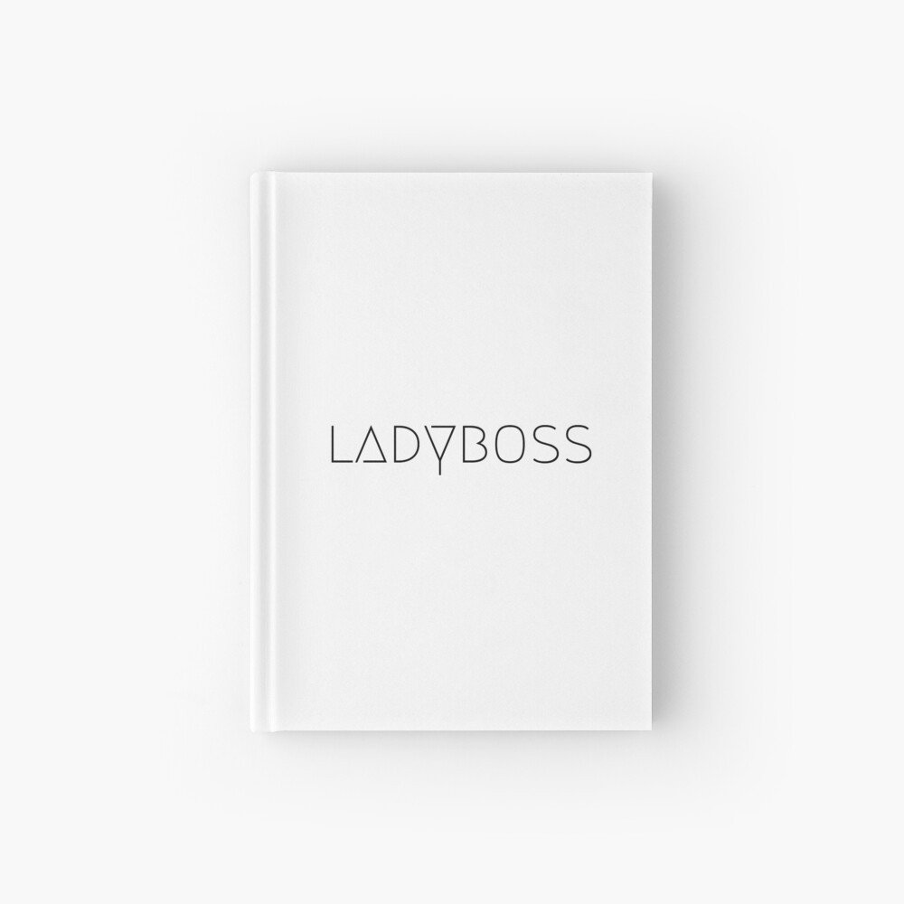 ladyboss white Hardcover Journal