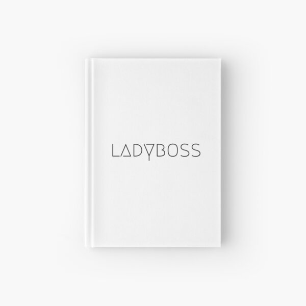 ladyboss white Hardcover Journal
