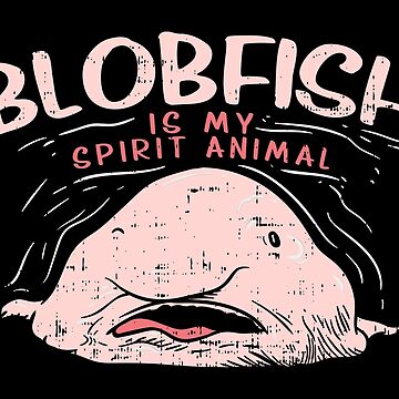 Blobfish Is My Spirit Animal - Funny Meme Ugly Fish Illustration Long  Sleeve T Shirt by Wobbel