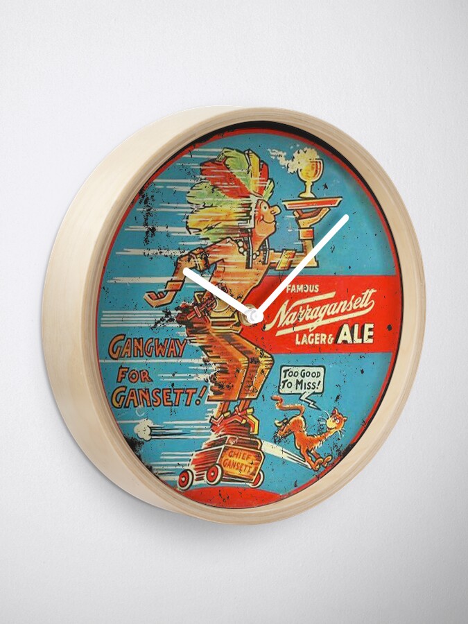 Alternate view of Narragansett Beer Indian Clock