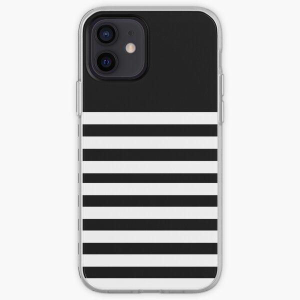 Black and white striped iPhone Soft Case
