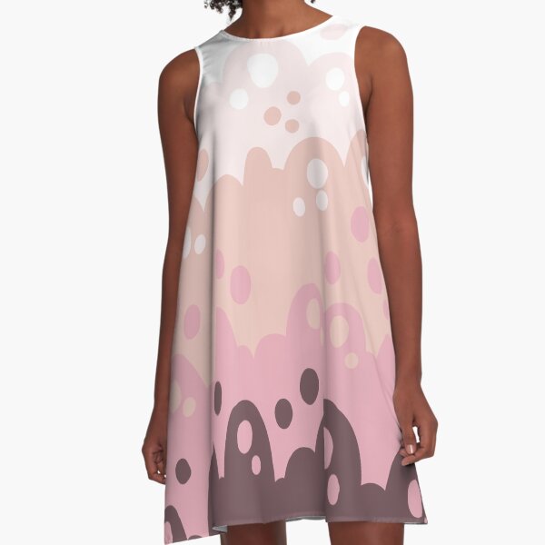 Bubbly Dusty Rose A-Line Dress