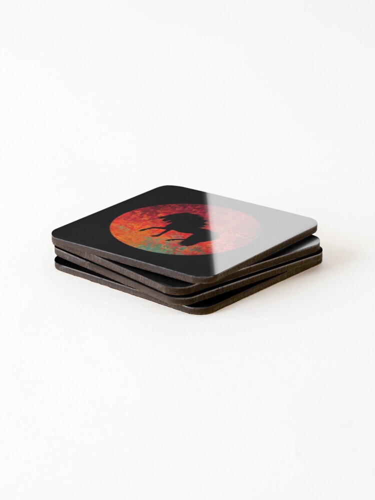 Thumbnail 4 of 5, Coasters (Set of 4), Stallion Fire designed and sold by ColorfulCortex.