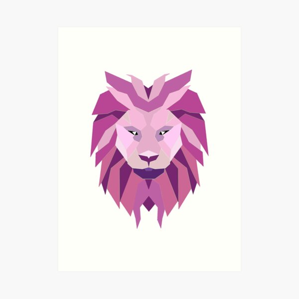 "Purple Lion" Art Print for Sale by ColorfulCortex Redbubble