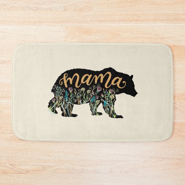 Item preview, Mama Bear with Wildflowers Hand Lettered Illustration designed and sold by DoubleBrush.