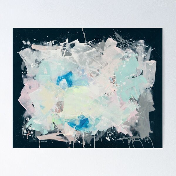 Item preview, navy background Blue strokes designed and sold by colourclash.