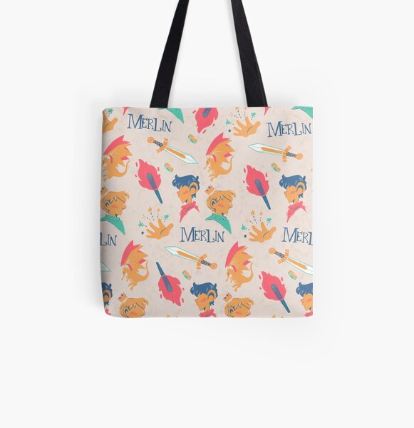 Merlin Pattern All Over Print Tote Bag
