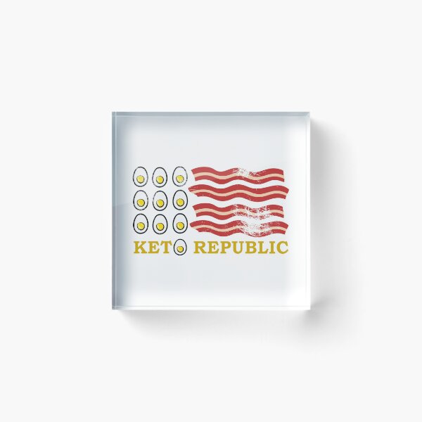 Item preview, Pegatina HUEVOS Y BACON REPÚBLICA KETO designed and sold by aydapadi.