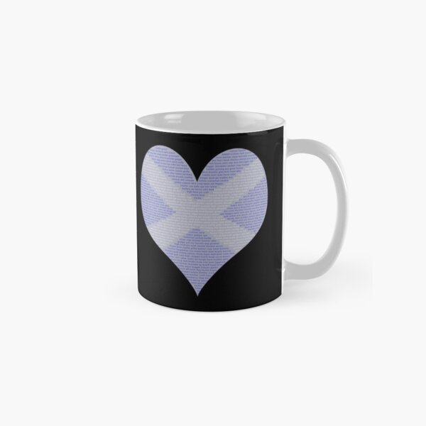 Scots Words in a Saltire in a Heart Classic Mug