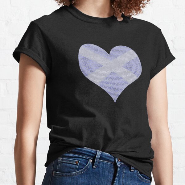 Scots Words in a Saltire in a Heart Classic T-Shirt