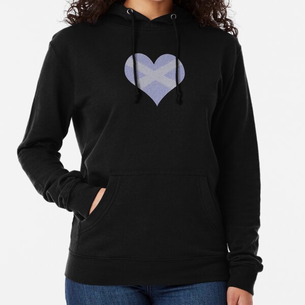 Scots Words in a Saltire in a Heart Lightweight Hoodie