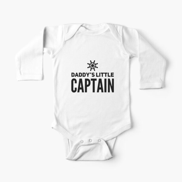 Daddys Little Captain Long Sleeve Baby One-Piece for Sale