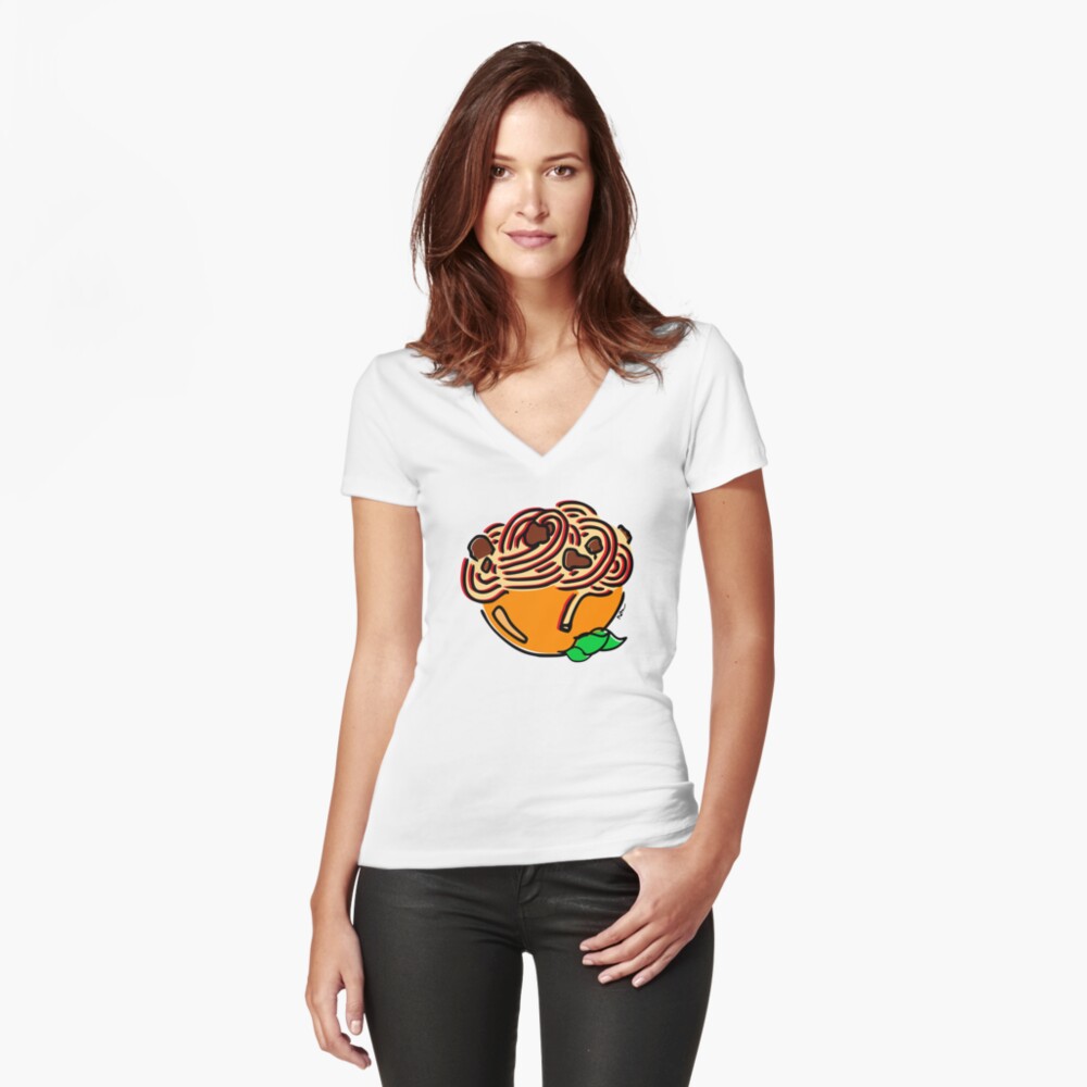 Item preview, Fitted V-Neck T-Shirt designed and sold by atelierkota.