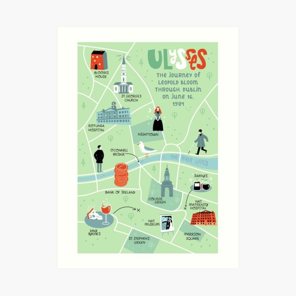 Ulysses Map Art Print