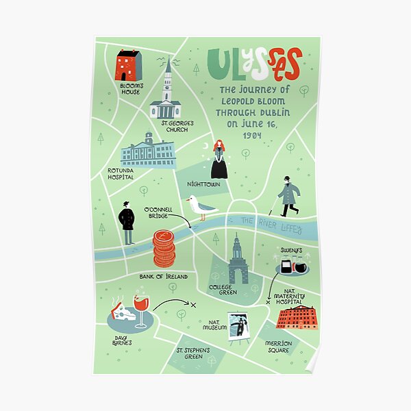 Ulysses Map Poster