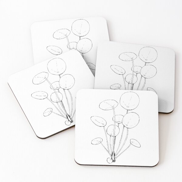 Item preview, Pilea Peperomioides - Lineart - Watercolour Plant Illustration designed and sold by Pattokarts.