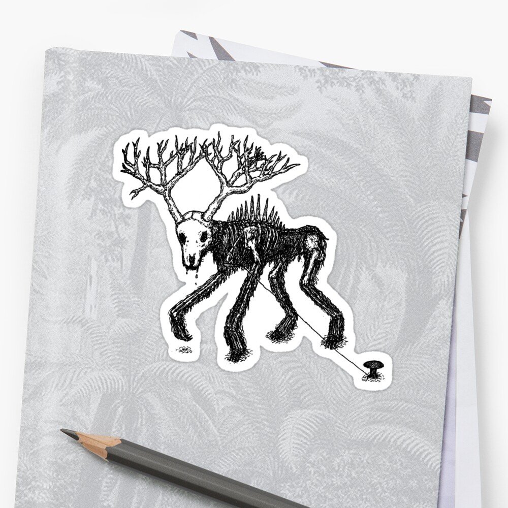 Wendigo Sticker By Weebssoftly Redbubble