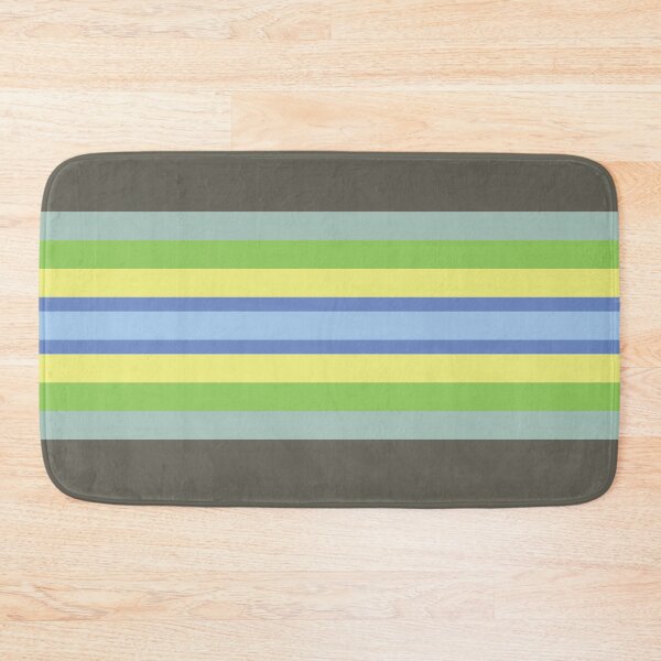 Item preview, Trendy Cottage Chocolate Brown, Cornsilk, Cornflower, and Cottage Green & Blue Abstract Linear Stripe Pattern designed and sold by infinitygrafix.