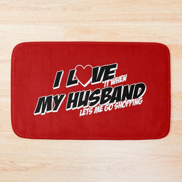 Item preview, I love My husband and Love it When We Go Shopping -Relationship Anniversary Gift Ideas designed and sold by ASClothDesign.