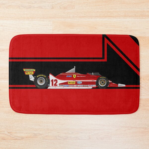 Item preview, Gilles Villeneuve - 312 T4 - Clock with helmet background designed and sold by JageOwen.