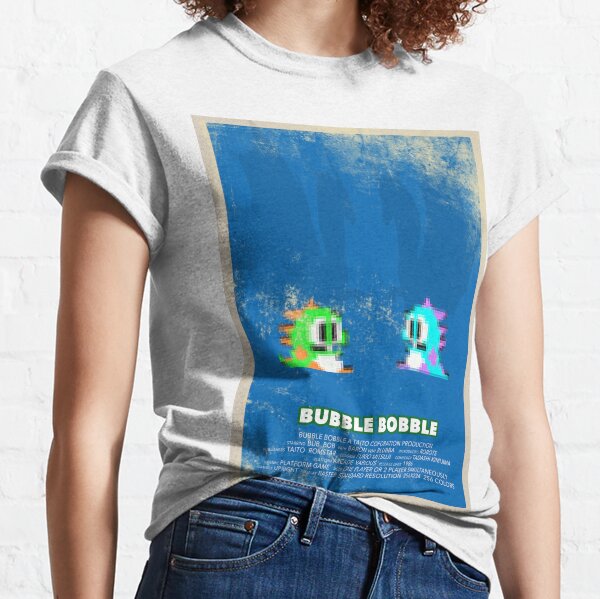 Bubble Bobble T Shirt Funny Gaming 80s Gamer Nerd Game Cool 