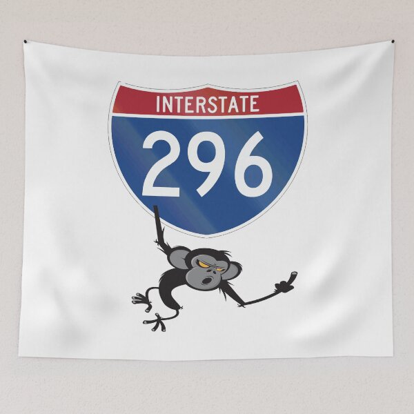 Item preview, Interstate 296 I-296 Fuck You Monkey Interstate Highway System Michigan designed and sold by ProjectX23.
