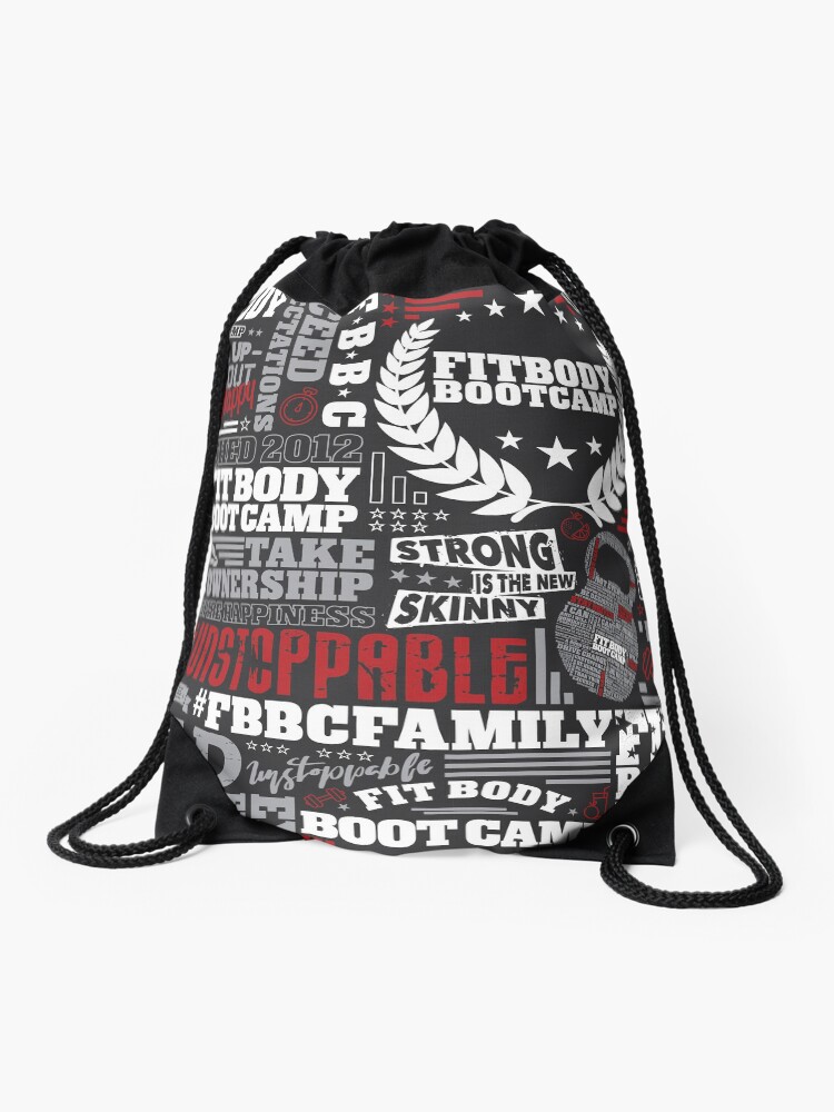 Thumbnail 1 of 3, Drawstring Bag, Red FBBC Limited Artwork designed and sold by Casa de Garcia.