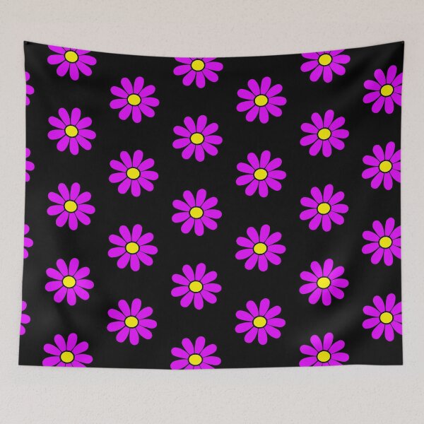 Item preview, Happy Purple Daisy Flower Power 60's 70s Retro Vintage Hippie Gardening  designed and sold by funnytshirtemp.