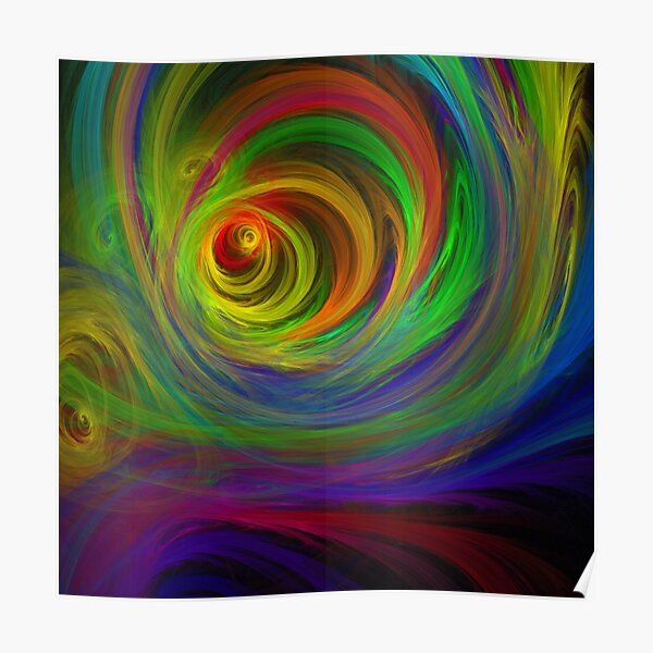 Madman's Sunrise - Apophysis Fractal Flame Poster