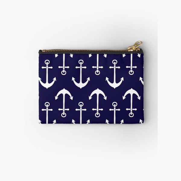 Item preview, White Anchor Pattern on Navy Blue designed and sold by Simplicity17.