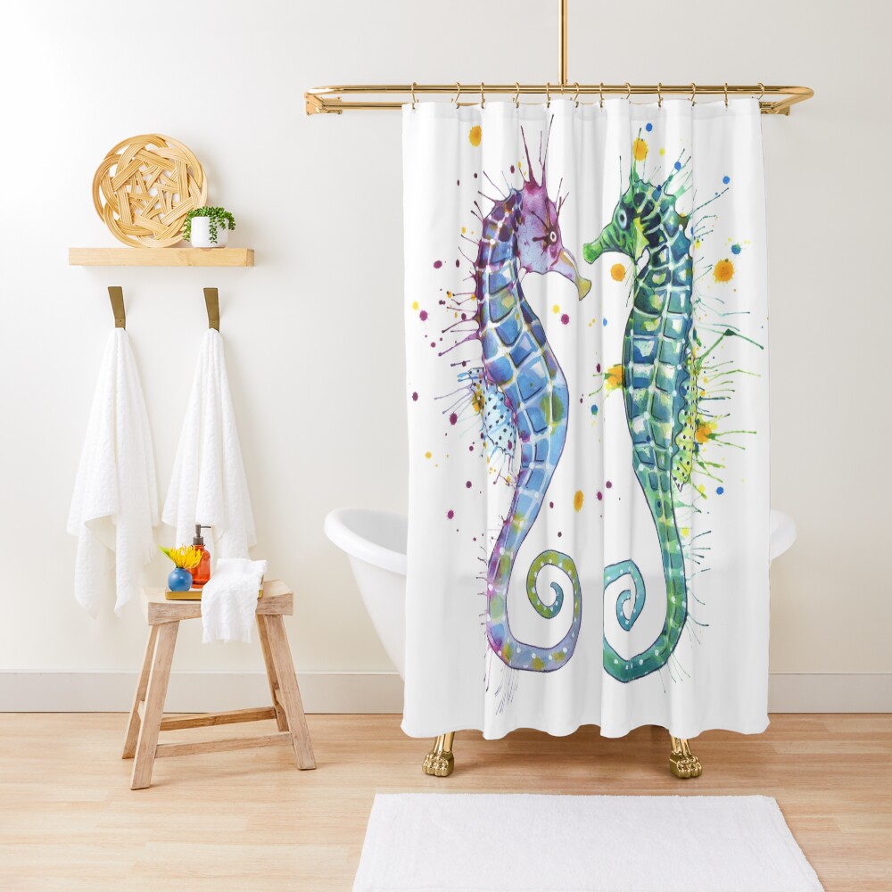 Guardians of the Sea - Seahorse Shower Curtain