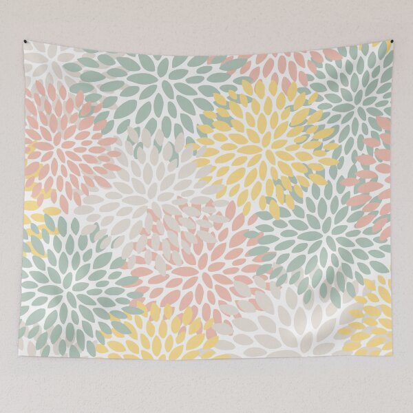 Item preview, Floral Abstract Pattern, Blush, Green, Yellow designed and sold by meggydesigns.