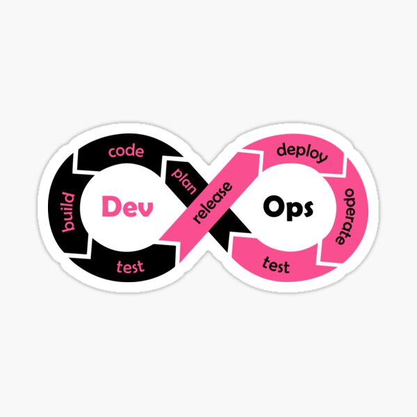 Item preview, DevOps Sticker - Black Pink designed and sold by Lukiane.