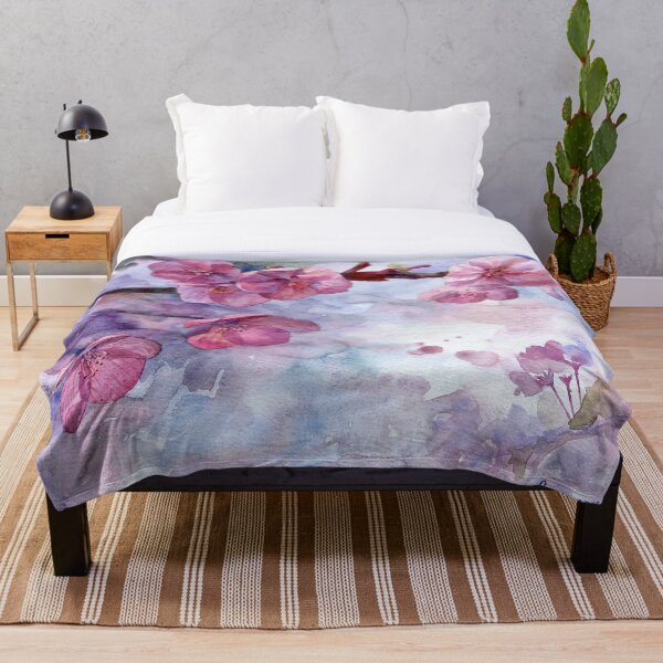 "Sakura" Throw Blanket