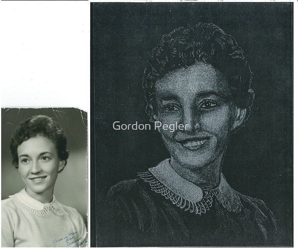 "Portrait Glass Etching from Photograph" by Gordon Pegler Redbubble