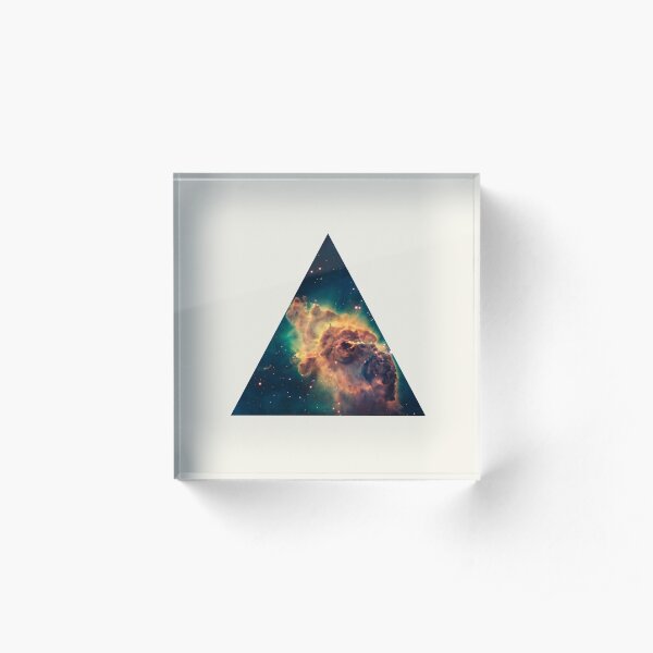 Galaxy Triangle Acrylic Block