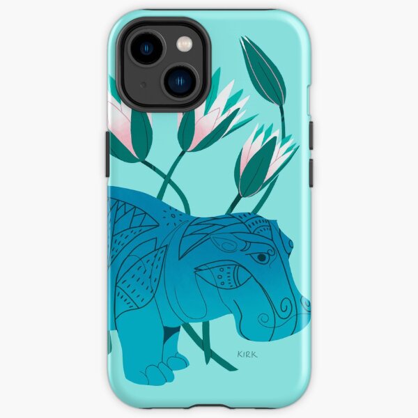 Faience Hippo - Floral Artefacts iPhone Tough Case